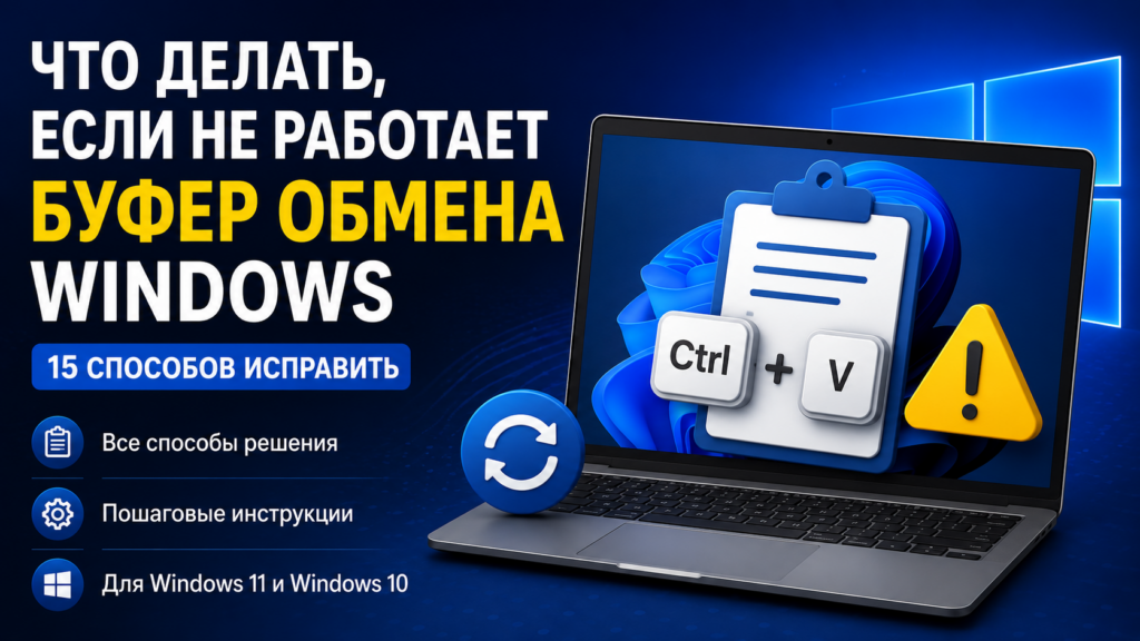 Что делать, если не работает буфер обмена Windows