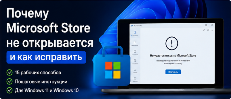 почему microsoft store не работает?