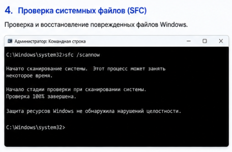 Проверьте системные файлы с помощью SFC