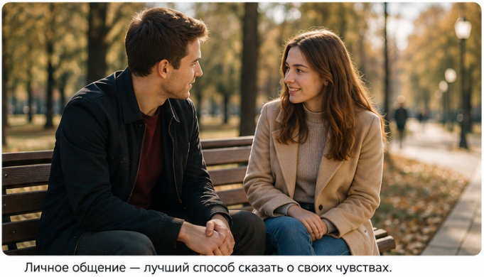 парень предлагает девушке встречаться на прогулке