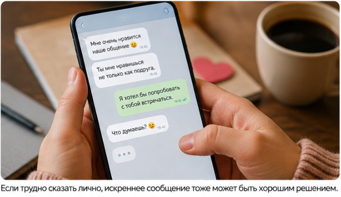парень и девушка разговаривают о чувствах